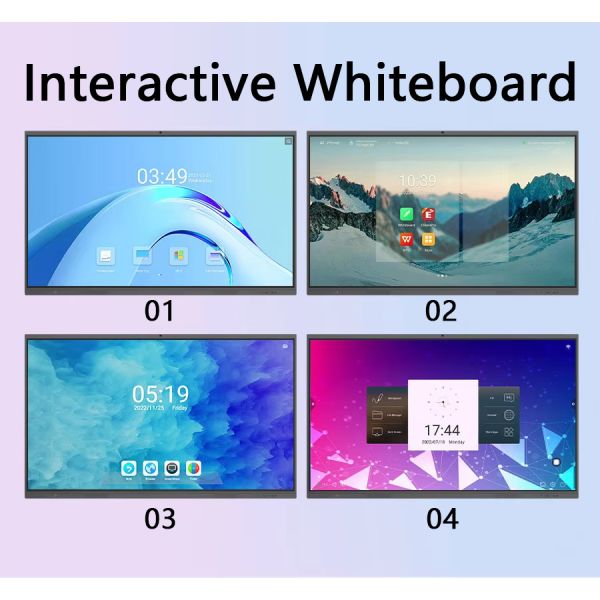 75 Inch 4K Certified Smart Interactive Board with 20-Point Infrared Touch Screen Whiteboard
