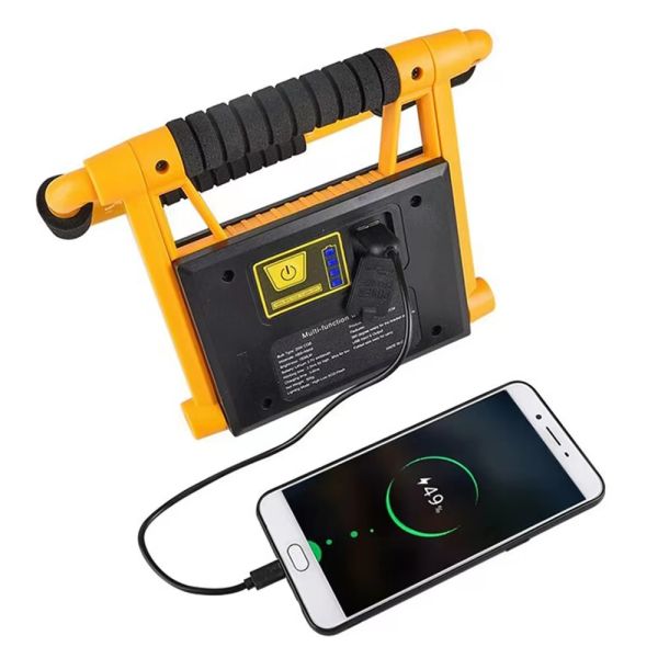 1500 Lumens Rechargeable Waterproof IP65 LED Work Light Portable Foldable with 360° Rotation Stand
