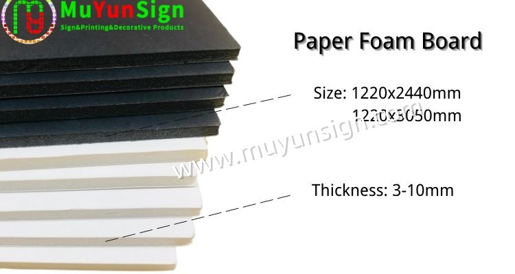 Black White Paper Sheet Foam Core Board Printable For Advertising Model Making