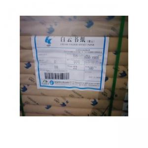 China Offset Printing Compatible Cream Woodfree Paper Made of Wood Pulp from Baiyun Mill on sale