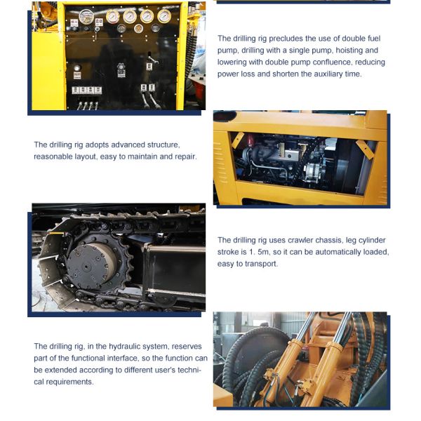 200m Crawler Pneumatic Borewell Machine For Water Well