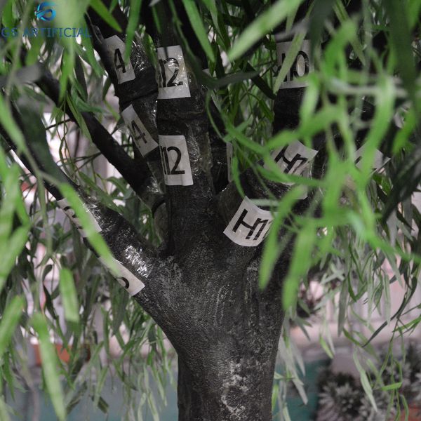 Artificial Weeping Willow Christmas Tree Decorations / Fake Indoor Plants