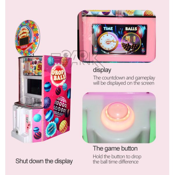 Magic Ball Drop Hole Win Tickets Redemption Game Machine 300W