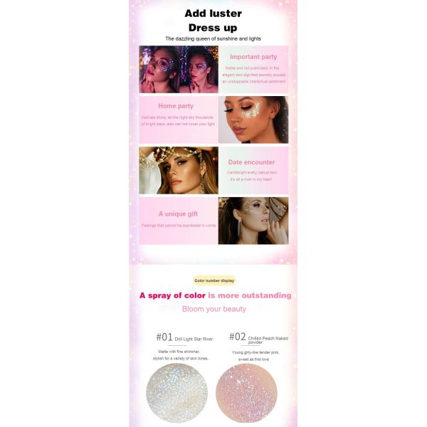 Party Glitter Spray Instant Hair Color Spray For Parties Festivals OEM Accpected
