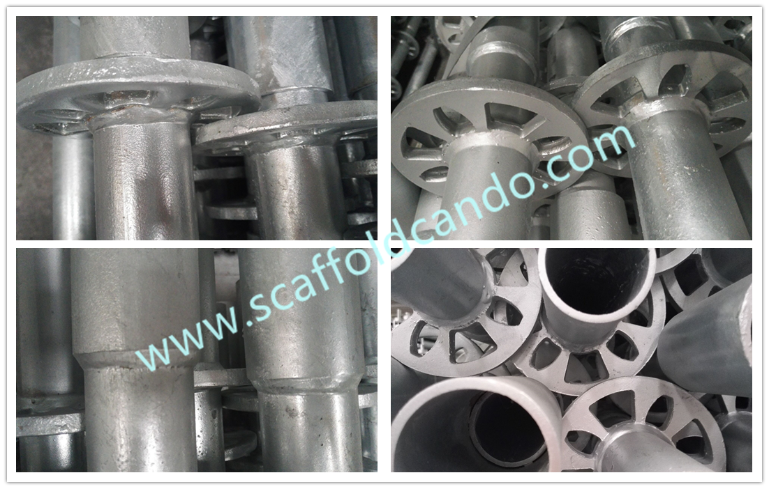 Q235 Q345 Hot dip galvanized base collar, basic socket 300mm,280mm,240mm,200mm base for OD48.3 60.3mm ringlock vertical