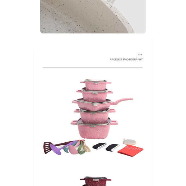 Amazon TOP Seller Induction Non-stick Cooking Pot Set Ollas 25pcs Aluminum Pot And Pans Set Cookware Set