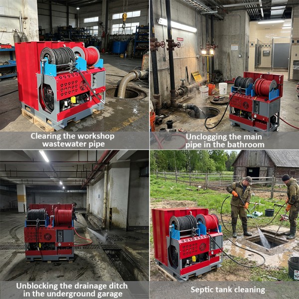 RJHT-680NH 1000L Intelligent Remote Controlled Pipe Dredging Jet Machine For Factory & Municipal Pipeline Maintenance