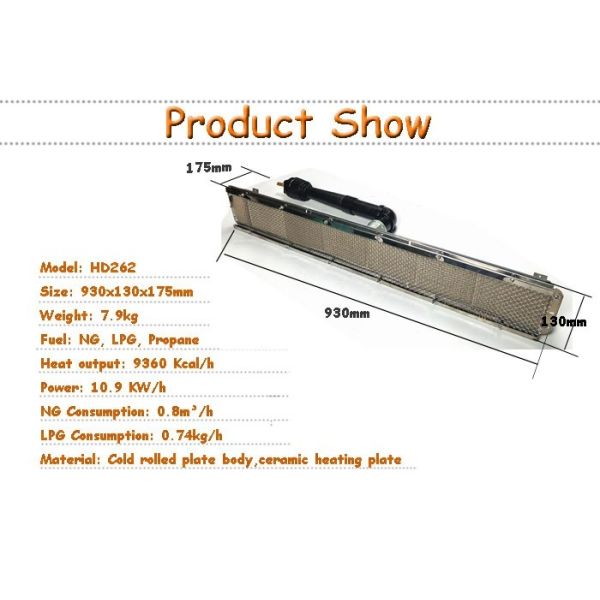 Economic Catalytic Gas Burner Infrared For Preheat Treatment Booth
