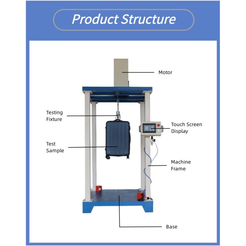 Luggage Vibration Impact Testing Machine Suitcase Backpack Bag Drop Durability Tester QB/T 2922-2018 ISO 10581