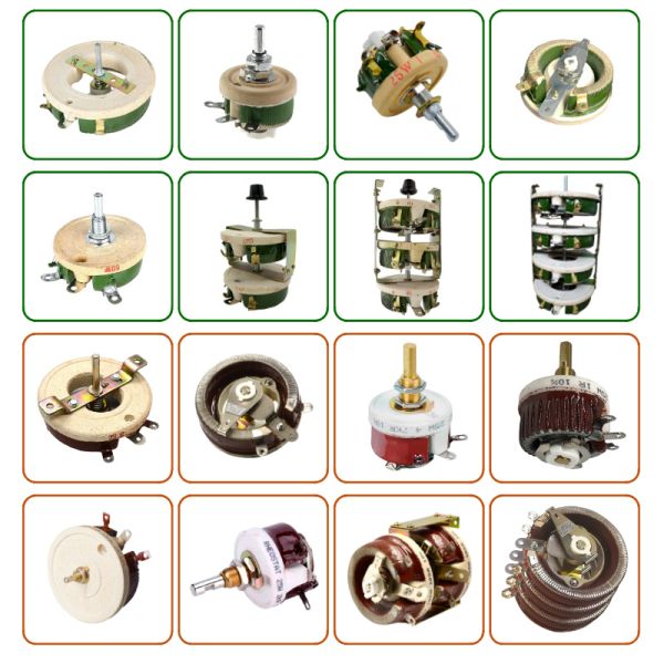 Ceramic Disc Rheostat 50W Variable Resistor 1Ω-10KΩ ±5% Tolerance