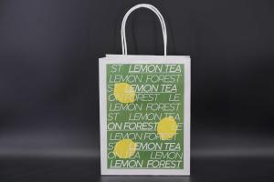 Buy cheap Sturdy White Paper Carrier Bags Renewable Retail Paper Bags With Handles product