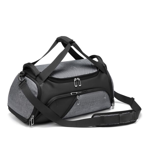 Solid Color Foldable Packable Duffel Bag Antifouling Multi Compartment