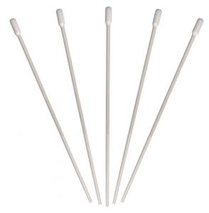 China Long Handle Cotton Swabs Cleanroom Consumables 6 Inch Standard Paper / Wood Handle on sale
