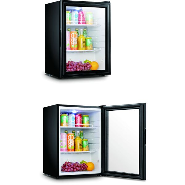 Compact Glass Front Mini Fridge / Small Glass Front Beverage Refrigerator