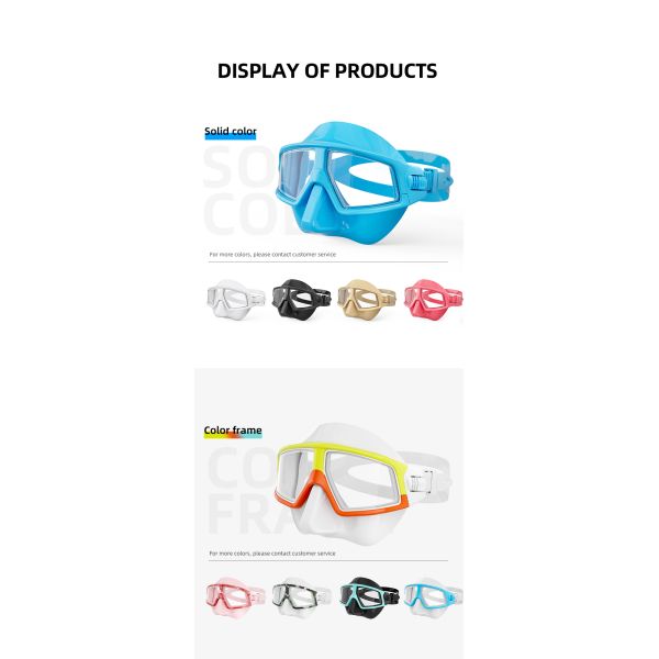 Resin Lens Silicone Scuba Diving Defogging Snorkel Mask Lightweight For Adults