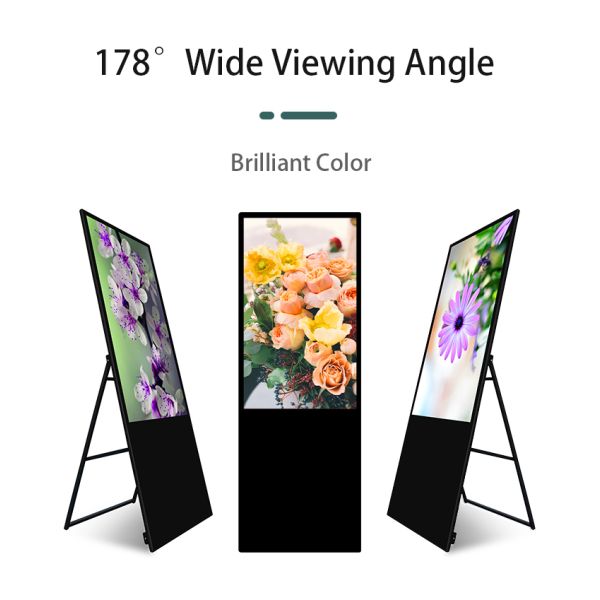 MJK-650L Vertical LCD Welcome Display with 2K/4K Resolution Touch Screen Option Outdoor Application