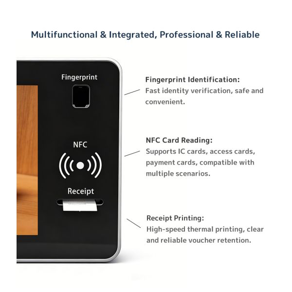 21.5" Android Wall-Mounted Self-Service Payment Kiosk WiFi Touch Screen Bill Terminal Printer Scanner OEM
