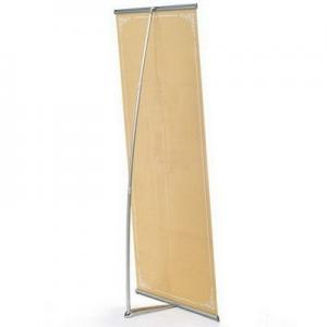 Buy cheap L Shaped Roll Up Banner Display Stand Aluminum / Plastic Material Silver Color product