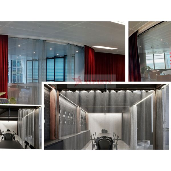 304 Stainless Steel Welded Ring Mesh Curtain For Separating Interiors