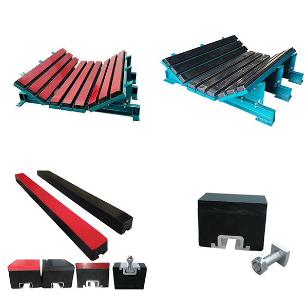 Abrasion Resistant UHMW-PE Rubber Slide Impact Bar For Belt Conveyor Mining Industry