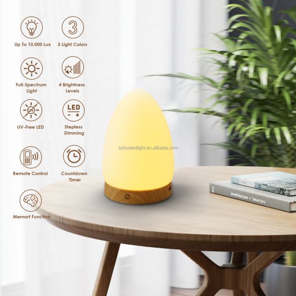 10000lux Dimmable 360 Degree Emitting SAD Table Lamp for Light Therapy