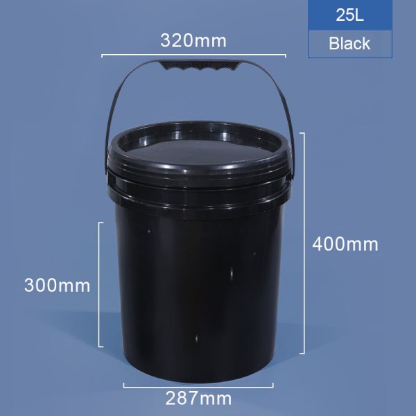 liquid fertilizer PP Round Plastic Bucket With Lid Handle Printing with Heat Transfer