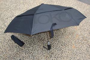 Buy cheap Black Automatic Foldable Umbrella / Travel Umbrella Silicon Handle 190T Pongee Fabric product