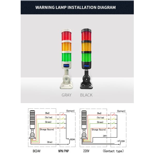 Tri Colors LED Signal Tower Light With Built In Buzzer And Working Temperature 50000C For Machine Tool