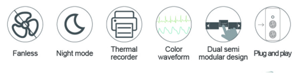 12.1 Inch 6 Parameter Patient Monitor Semi Modular Support ETCO2 2IBP Printer
