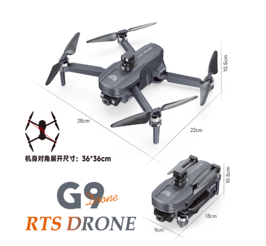 G9 Good Foldable Quadcopter Mini Drone Beginner Drones with Remote Control and Obstacle Avoidance