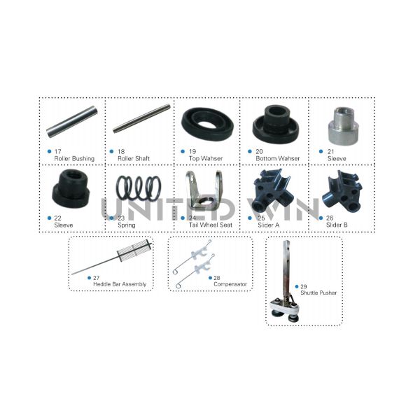 Shuttle Circular Loom Spare Parts SBY-750x6G Shuttle Wheel Auto Spare Parts