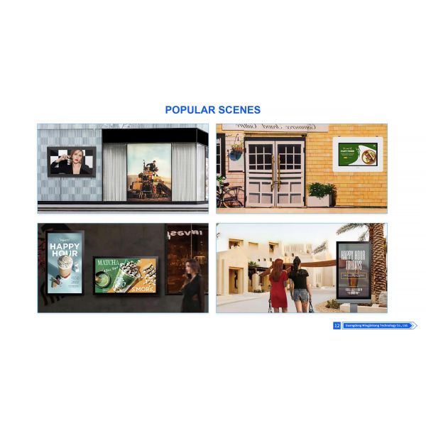 43-55 Inch HD Touch Screen LCD Outdoor Digital Signage Display Shopping Mall Station Wall-Mounted Advertising Machine