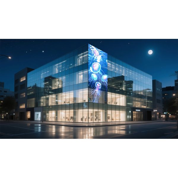 P6 LED Transparent Film Screen Ip67 Indoor Indoor Adhesive Flexible Led Crystal Screen Display