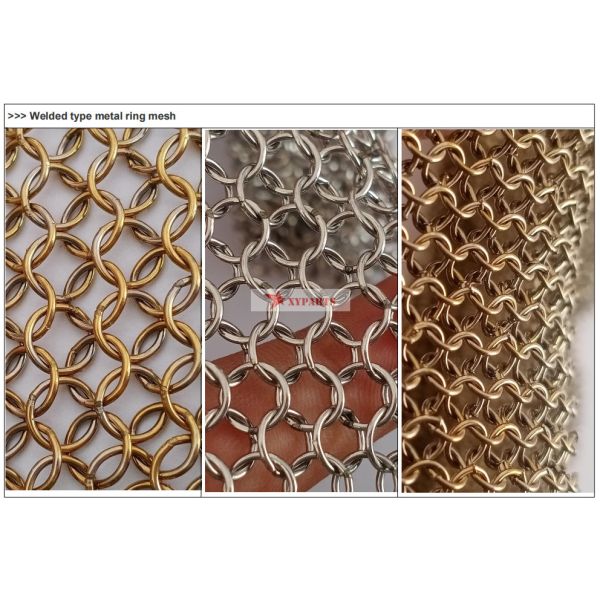 Stainless Steel Ready To Hang Chainmail Curtain 0.8x7mm For Architecture Decoration