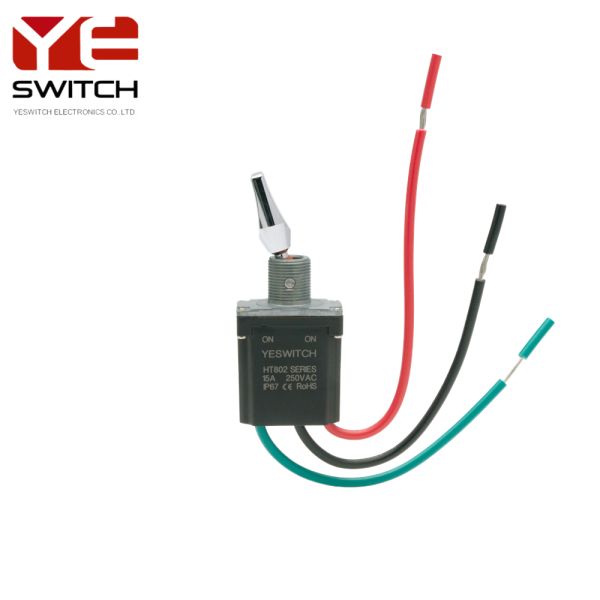 Flat Metal Handle Metal Flick Switch Steel Aluminum Metal Push Button Switch