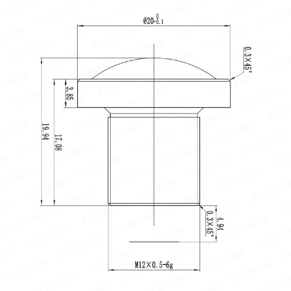 2Megapixel Fixed 1/2.7 inch 3mm Low Distortion Lens For HD 1080P IP Camera AHD CCTV Camera