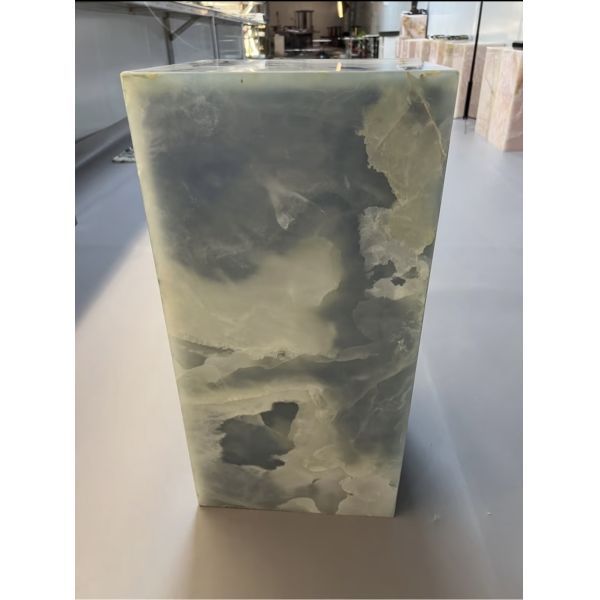 Blue Jade Marble Garden Stool Durable Scratch Resistant With Modern Style