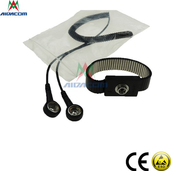 PVC PU Coil 0.1s Static Dissipative ESD Wrist Strap
