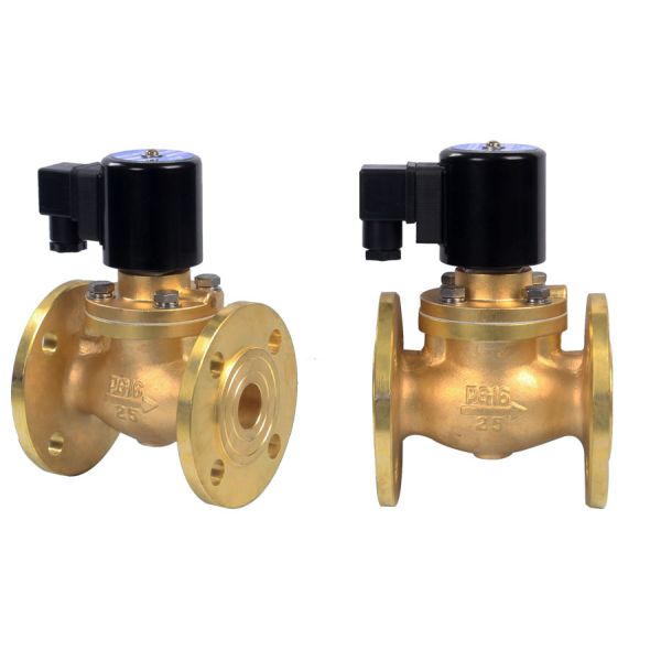 1 " Flange Connect Directional Solenoid Valve , Brass Body Air Operated Solenoid Valve