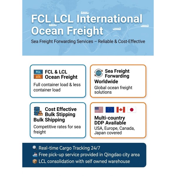 FCL LCL International Ocean Freight Shipping Services , Sea Freight Forwarding Services