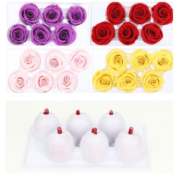 Artificial Cell Replacement Dyeing 5-6cm Immortal Rose Flower
