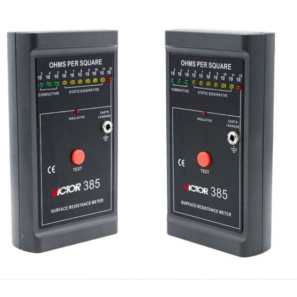 VICTOR 385 Digital Earth Resistance Tester Surface Resistance Meter ASTM Standard