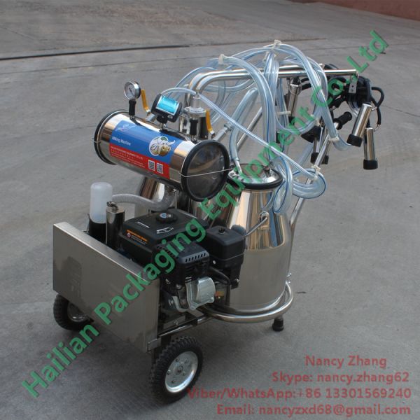 Farm Milking Equipment Portable Cow Milker with Petrol / Gasoline Engine