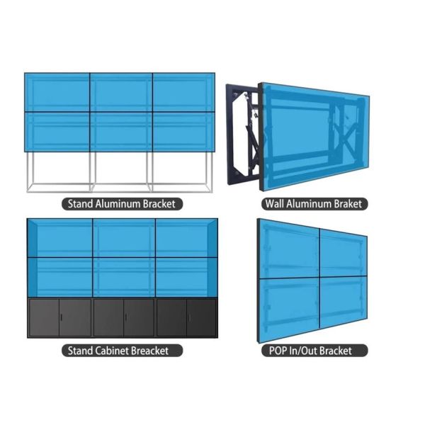 Indoor LCD Monitor Video Wall Advertising Display LG Panel Controller Multi Screen DID Signage