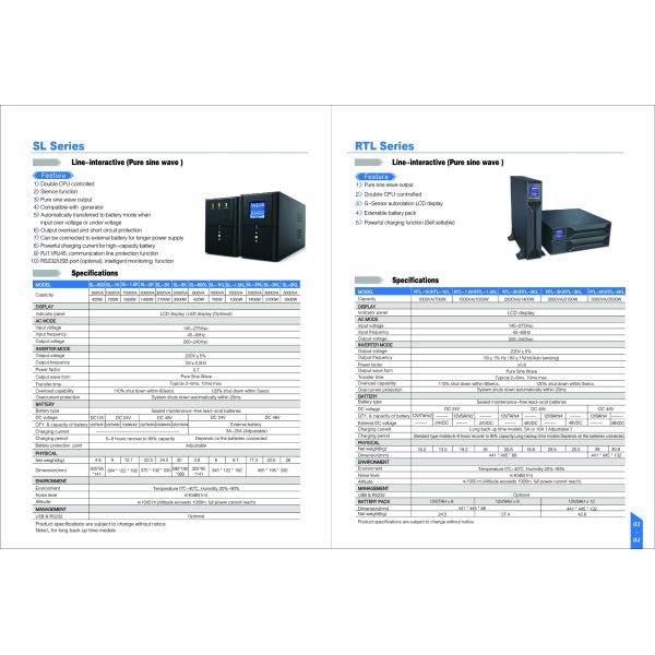 Pure Sine Wave 600VA 1.5KVA Ups Uninterruptible Power Supply