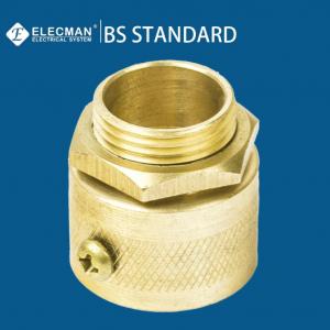 Buy cheap 1 2 BS Brass Fittings Conduit Male Adaptor With Screw C/W Locknut product