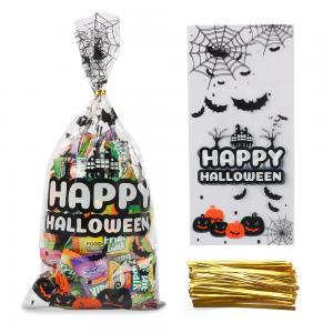China PP LDPE Customer Printing 150 Pieces Halloween Cellophane Bags on sale