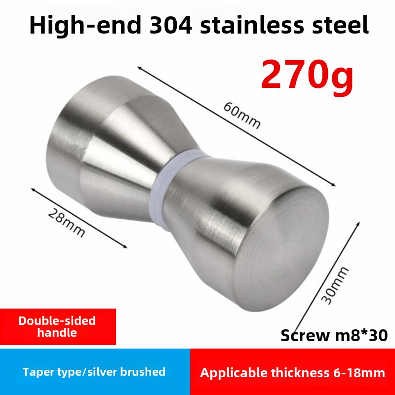 Single Hole Modern Solid Cylindrical Aluminum Bathroom Accessory Single Handle for Small Shower Room Glass Door