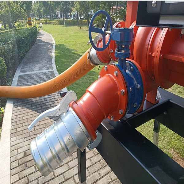 Mobile Water Pump Easy To Move Dry Priming Pump 6 Inches Diesel Water Pumps For Irrigation