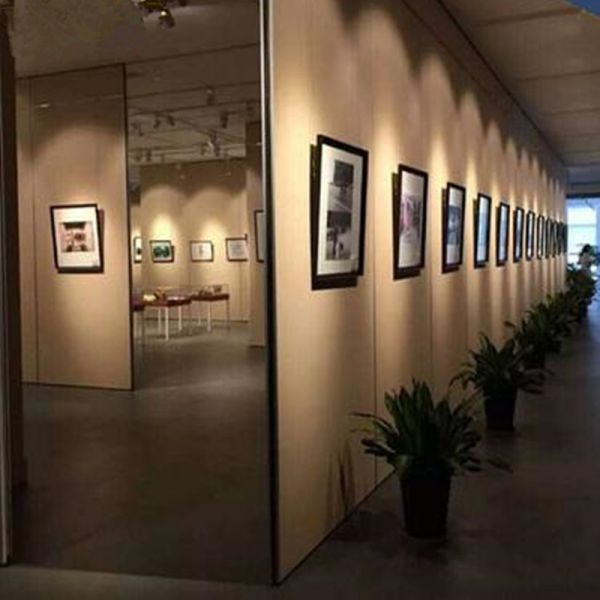 Stable And Safe Wooden Sliding Wall Partition With Door For Drawing Room